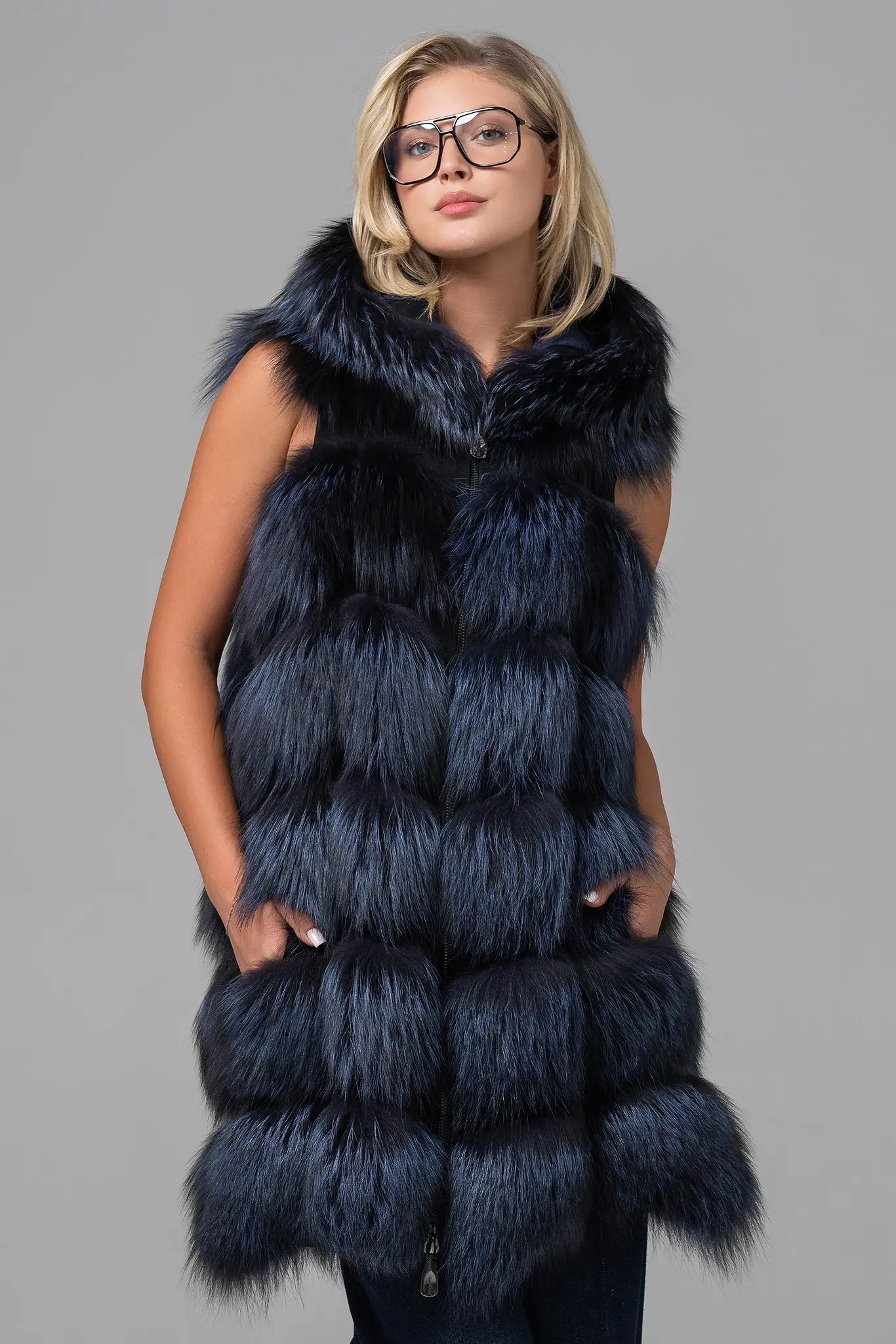 Jacheta din blană naturală pentru femei — Artizana Fashion, foto 5