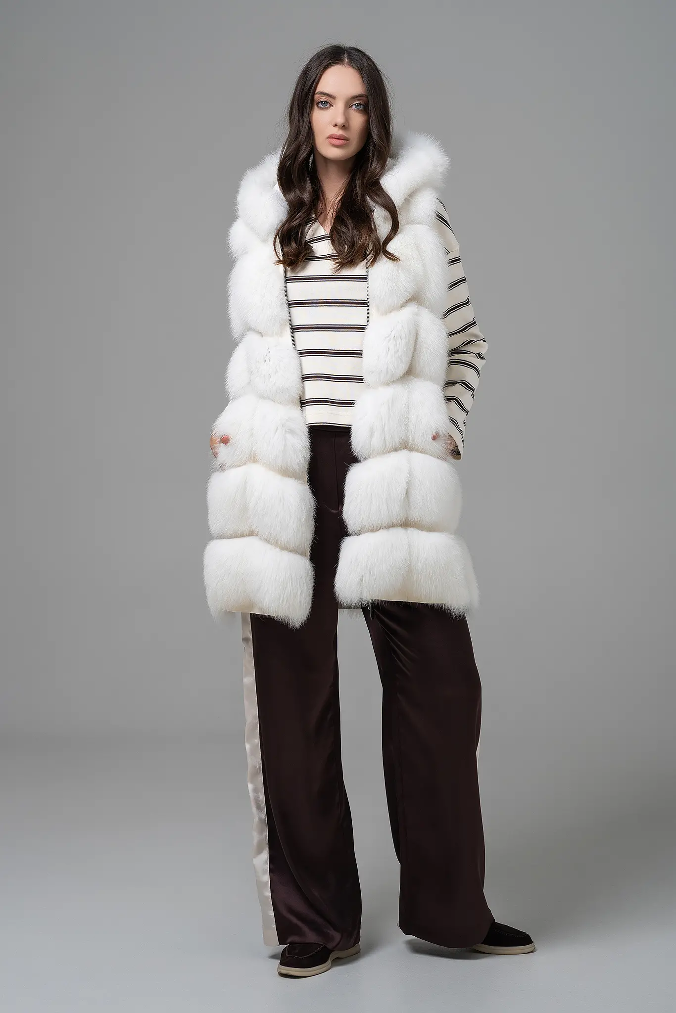Vesta din blana naturala pentru femei — Artizana Fashion, foto 2