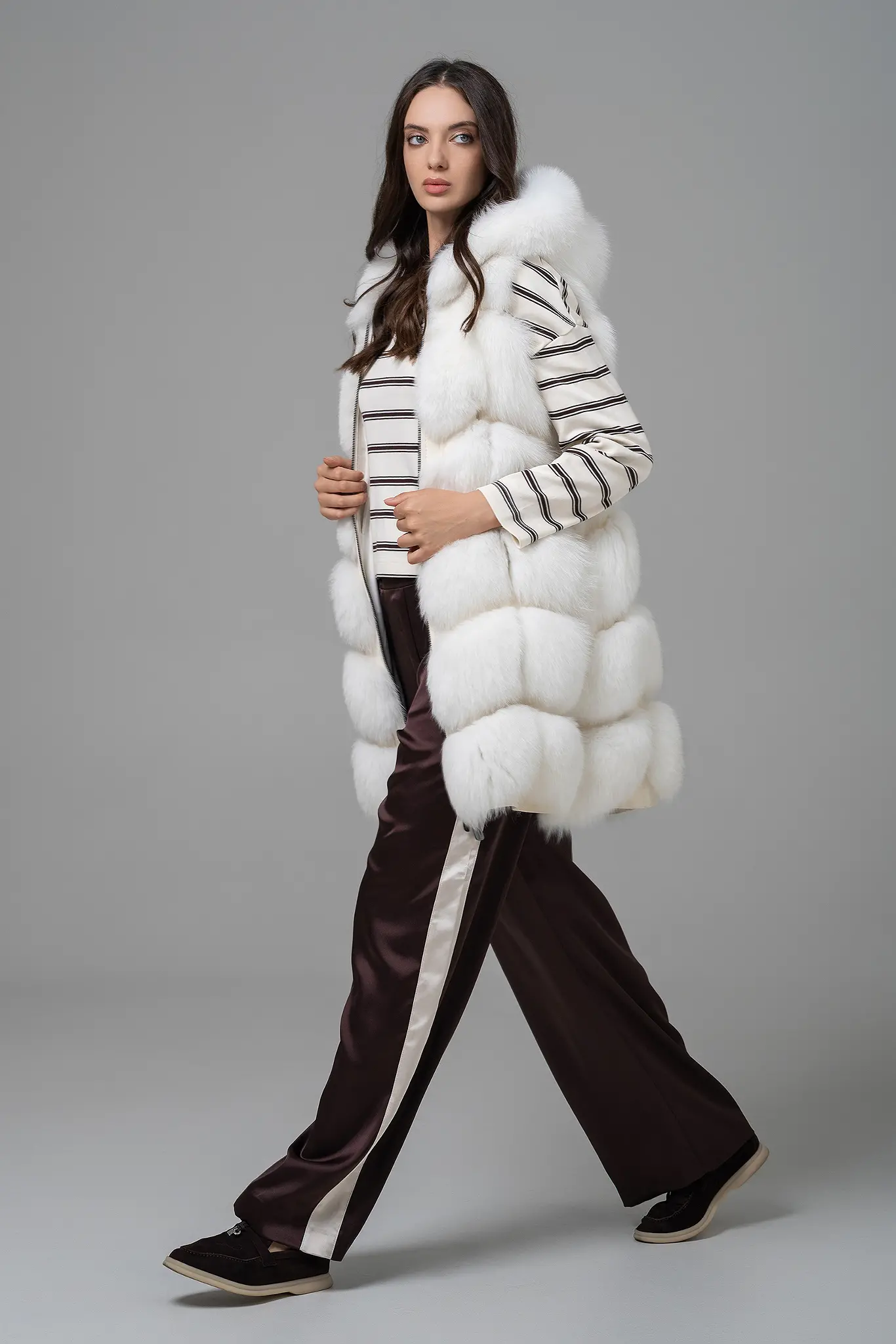 Vesta din blana naturala pentru femei — Artizana Fashion, foto 4