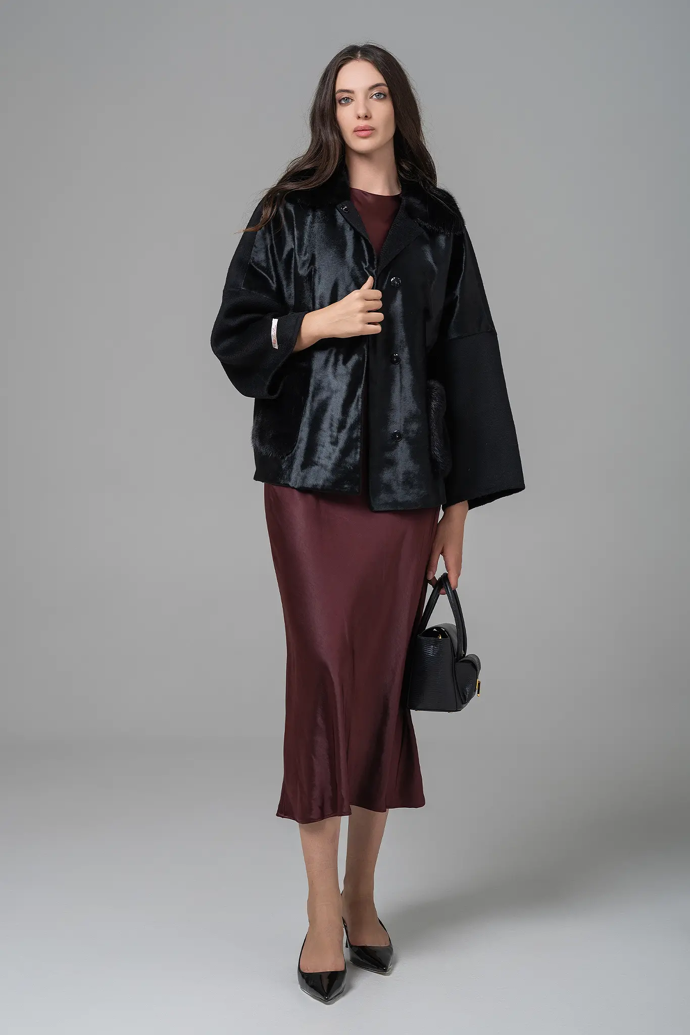 Palton cu blană naturală pentru femei — Artizana Fashion, foto 1