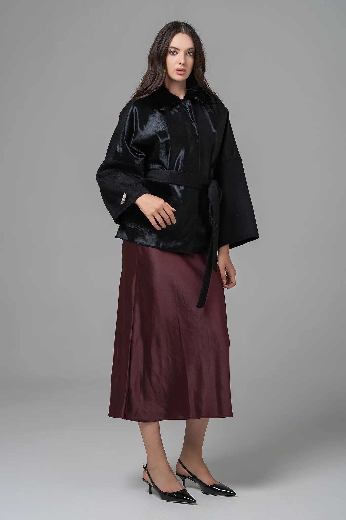 Palton cu blană naturală pentru femei — Artizana Fashion, foto 4