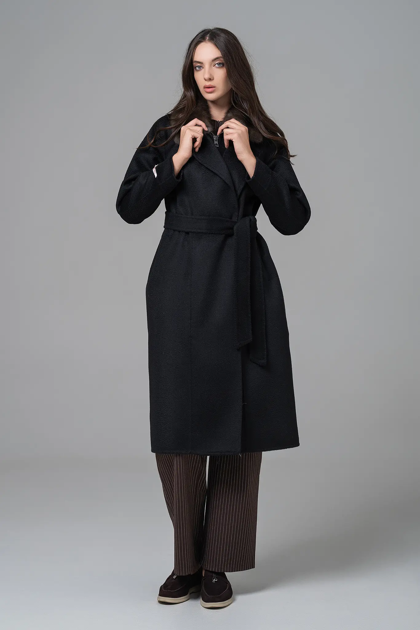 Palton cu blană naturală pentru femei — Artizana Fashion, foto 1