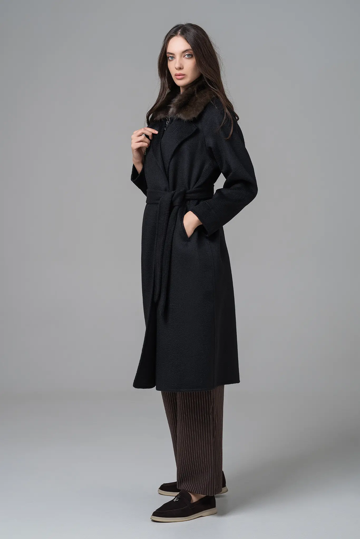 Palton cu blană naturală pentru femei — Artizana Fashion, foto 2