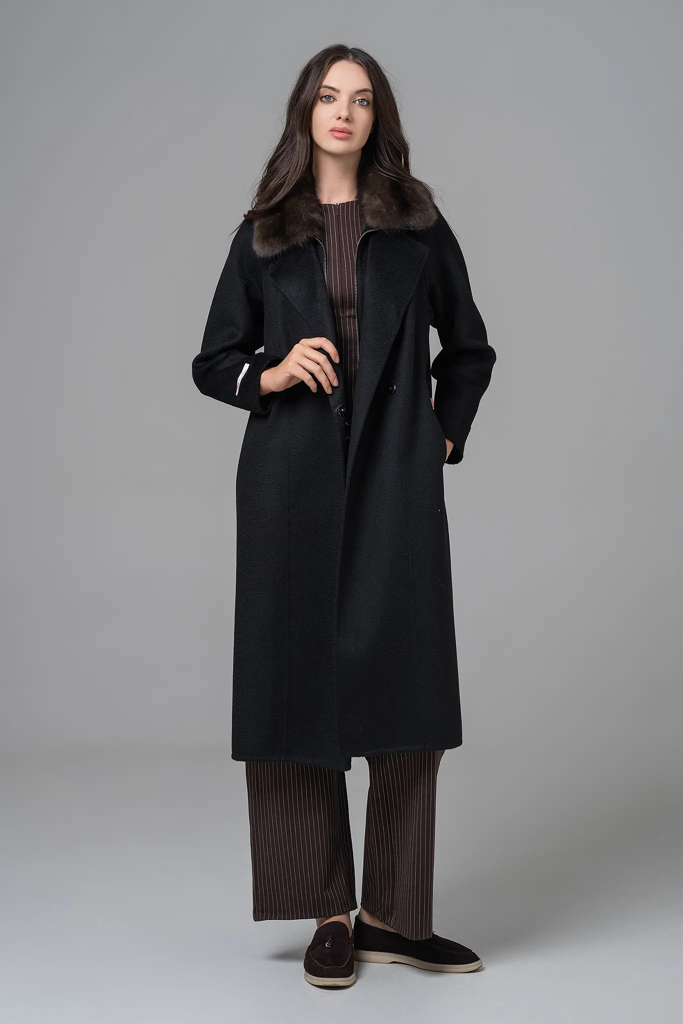 Palton cu blană naturală pentru femei — Artizana Fashion, foto 4