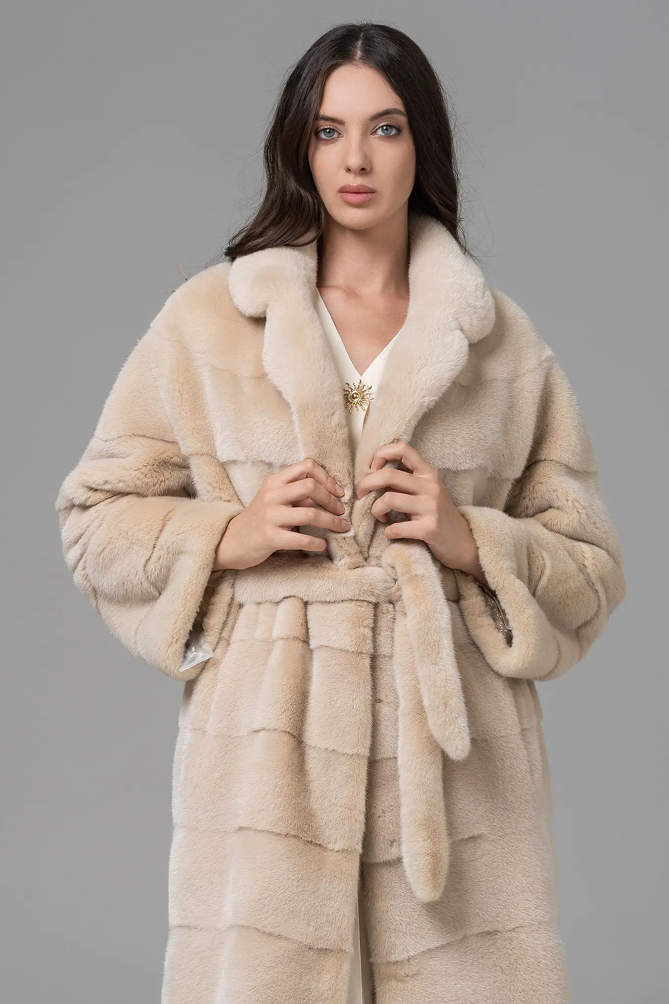 Palton din blană naturală pentru femei — Artizana Fashion, foto 4
