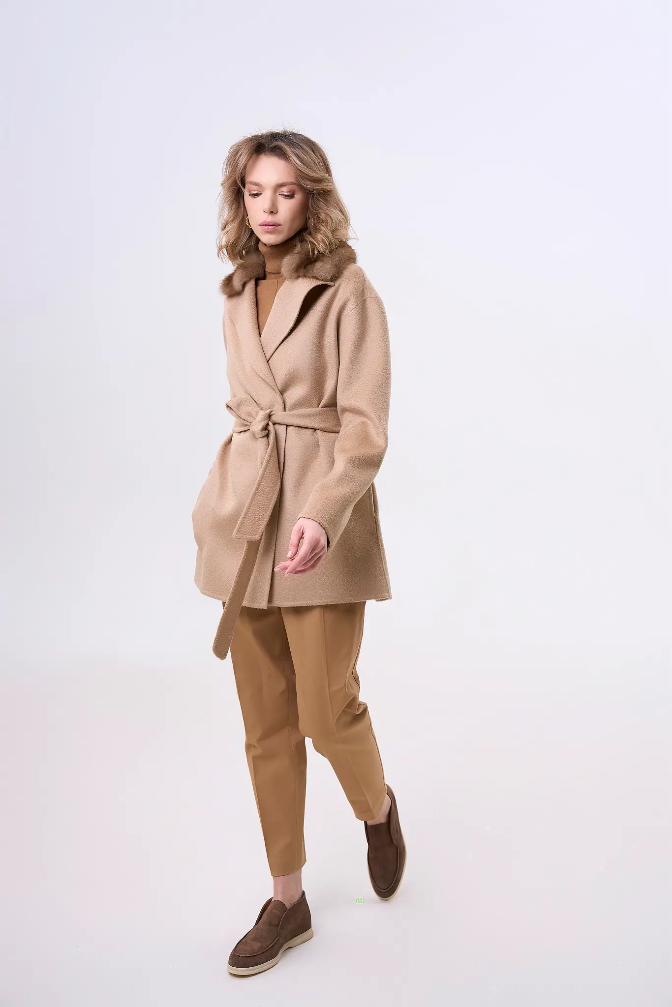 Palton cu blană naturală pentru femei — Artizana Fashion, foto 4