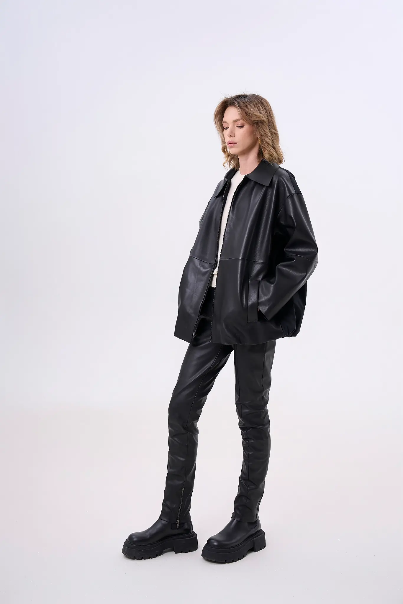 Geaca din piele pentru femei — Artizana Fashion, foto 2