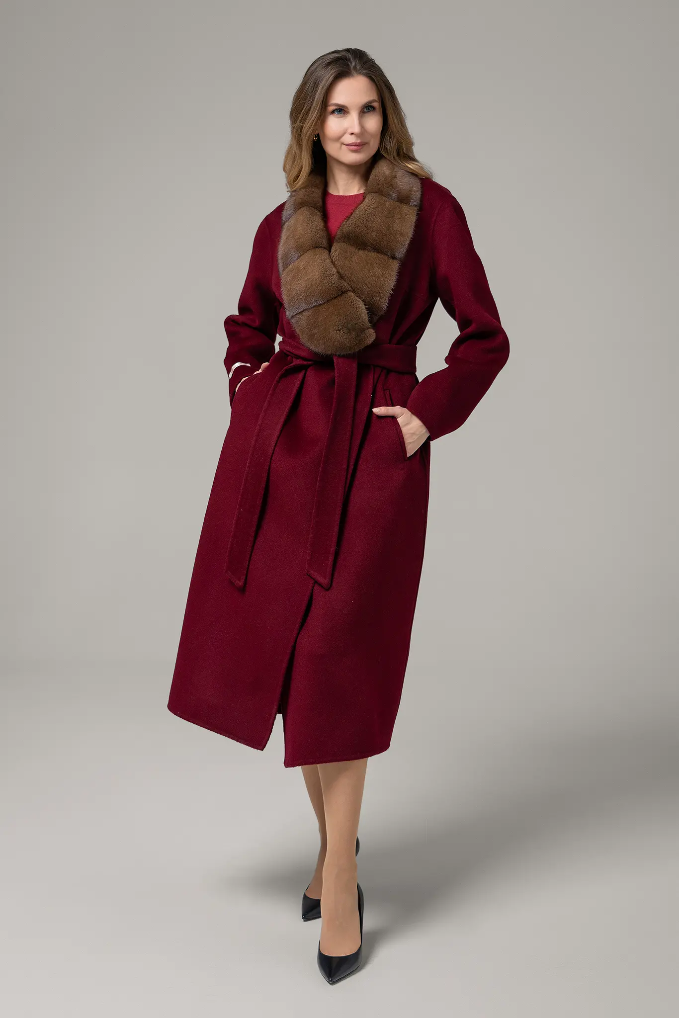Palton cu blană naturală pentru femei — Artizana Fashion, foto 2