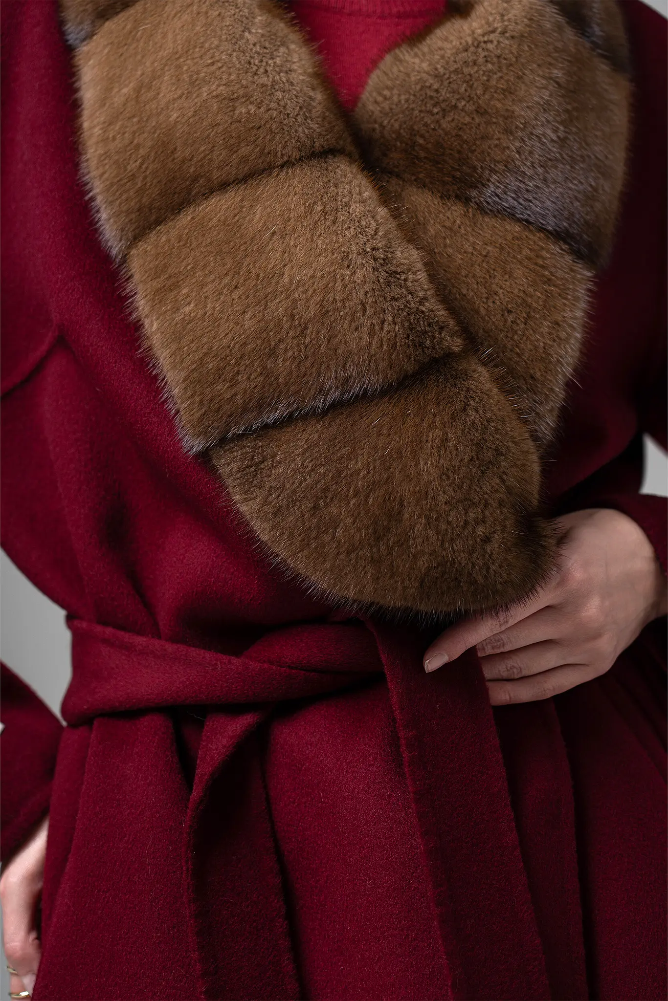 Palton cu blană naturală pentru femei — Artizana Fashion, foto 5