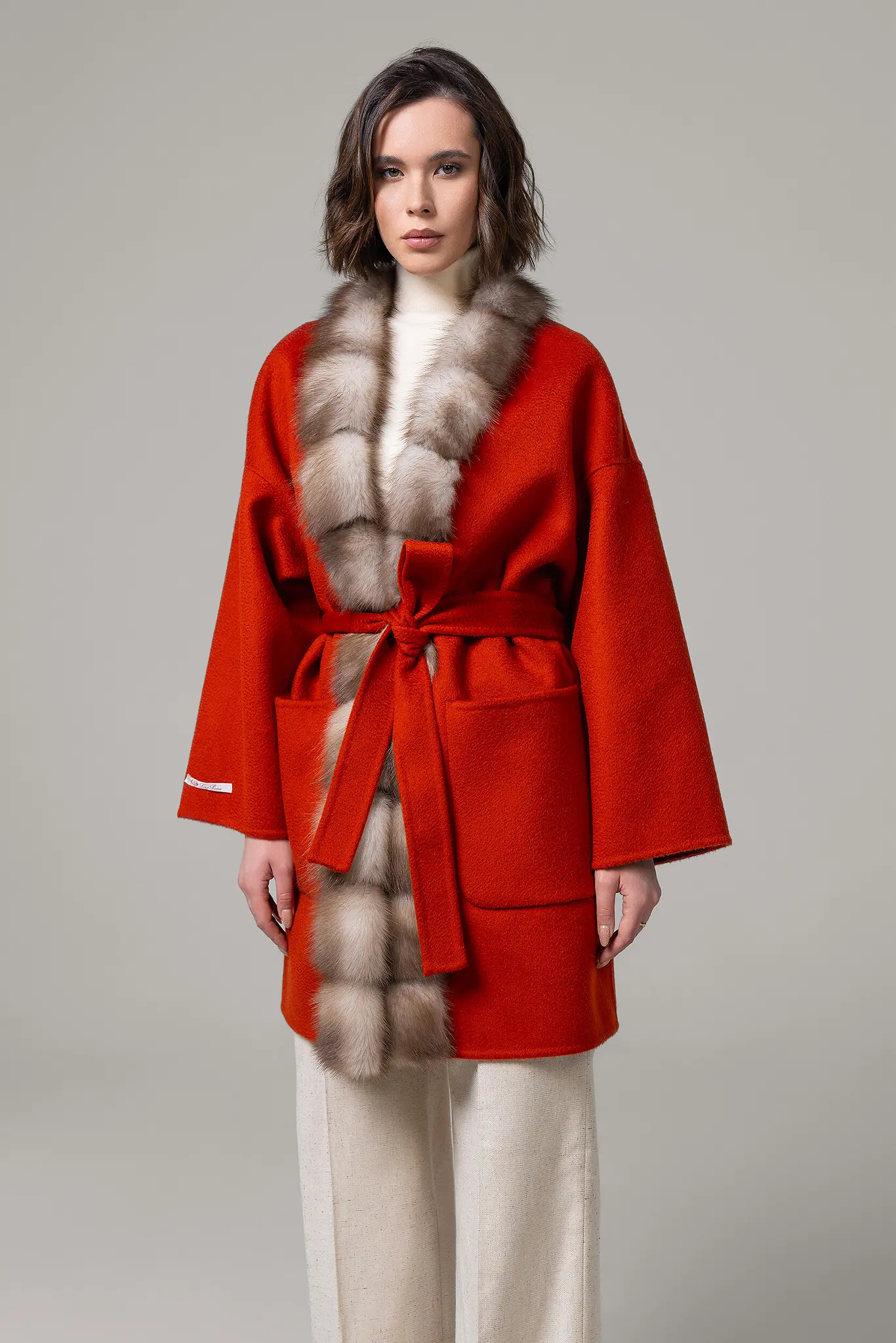 Palton cu blană naturală pentru femei — Artizana Fashion, foto 1