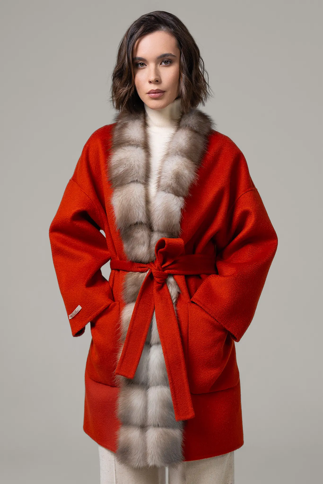 Palton cu blană naturală pentru femei — Artizana Fashion, foto 2