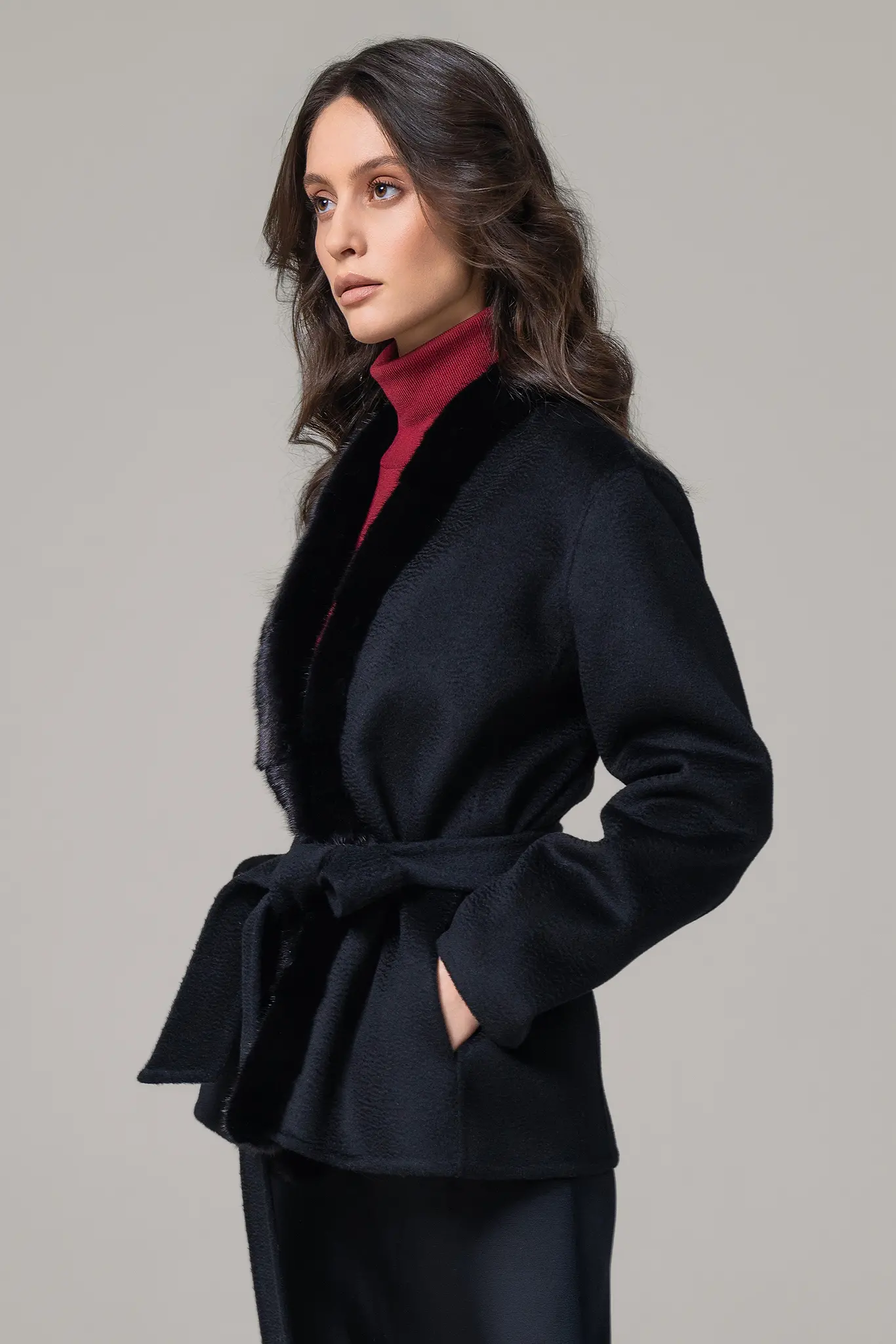 Palton cu blană naturală pentru femei — Artizana Fashion, foto 4