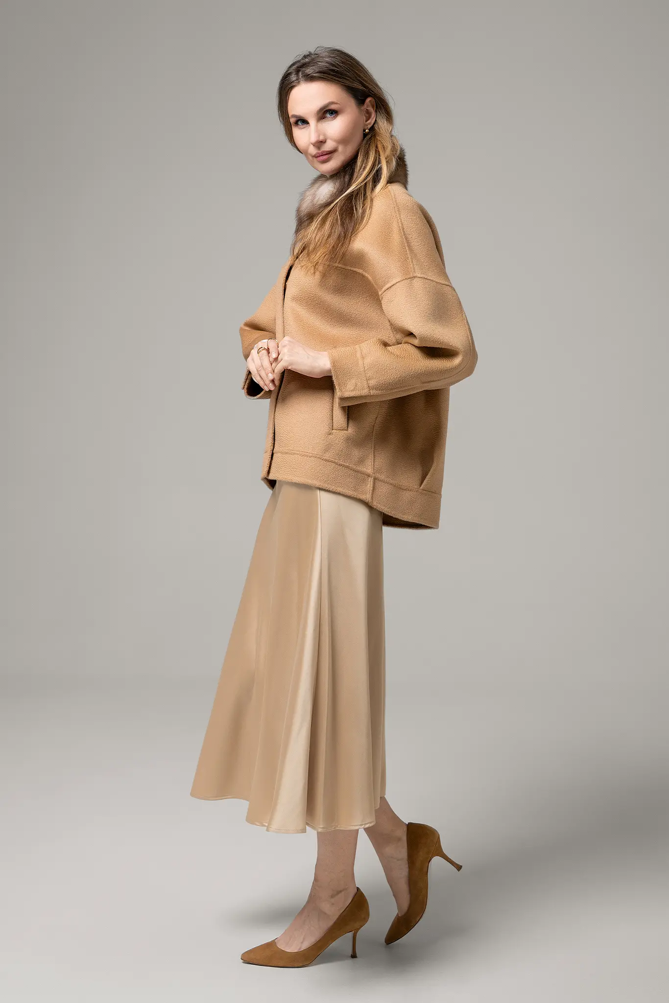 Palton cu blană naturală pentru femei — Artizana Fashion, foto 9