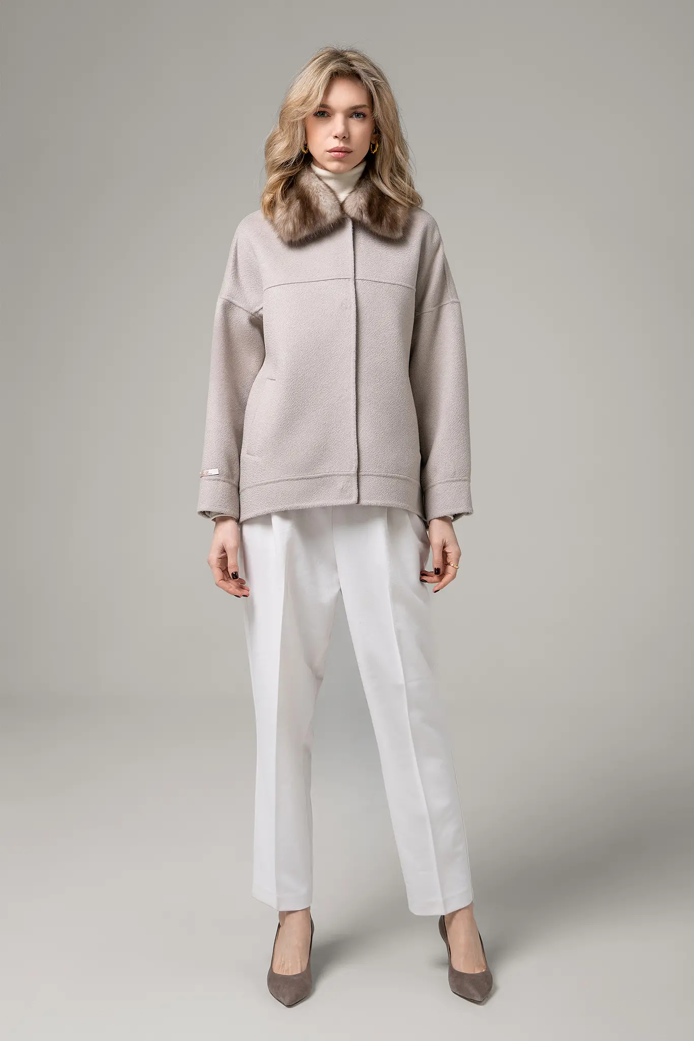 Palton cu blană naturală pentru femei — Artizana Fashion, foto 12