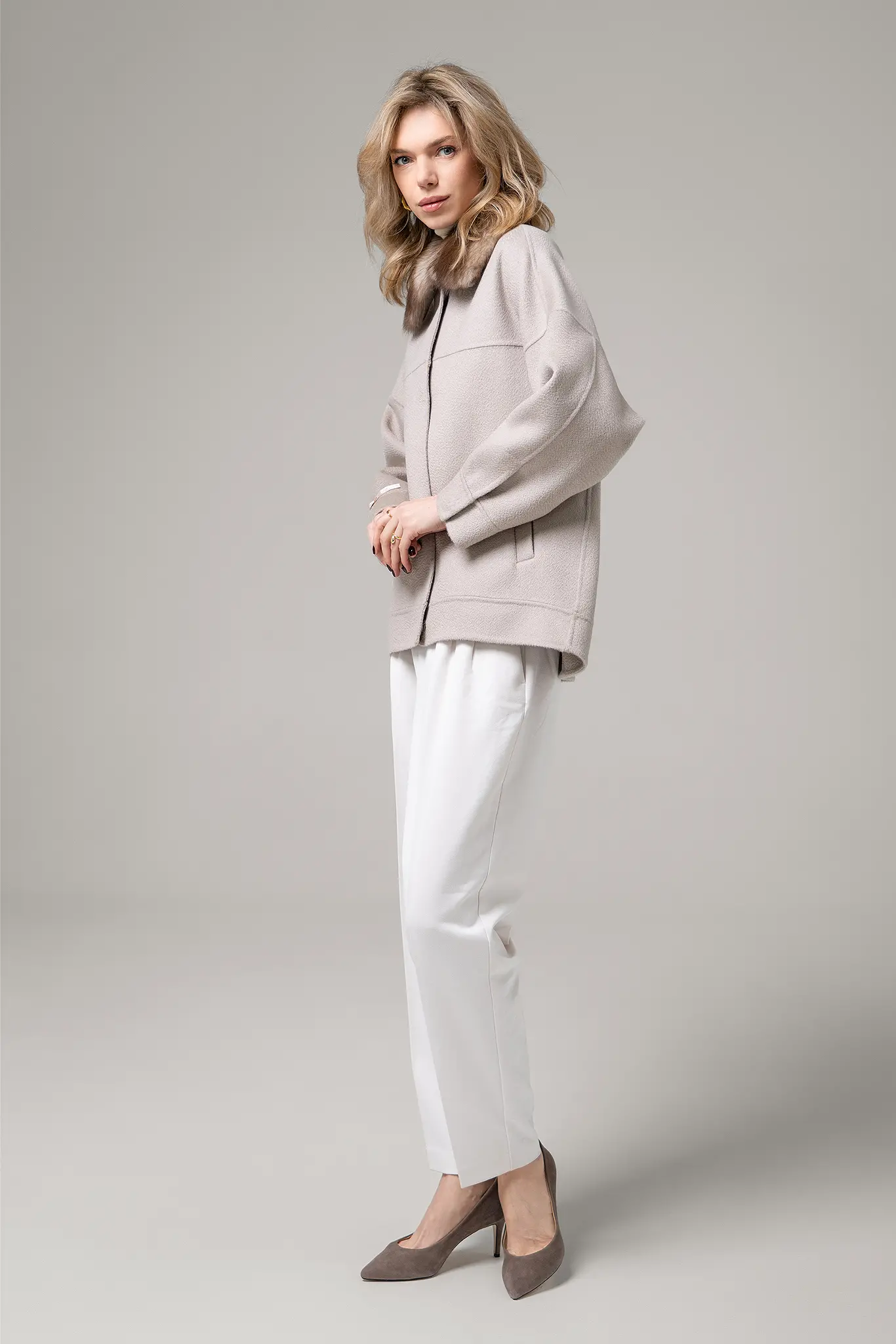 Palton cu blană naturală pentru femei — Artizana Fashion, foto 13