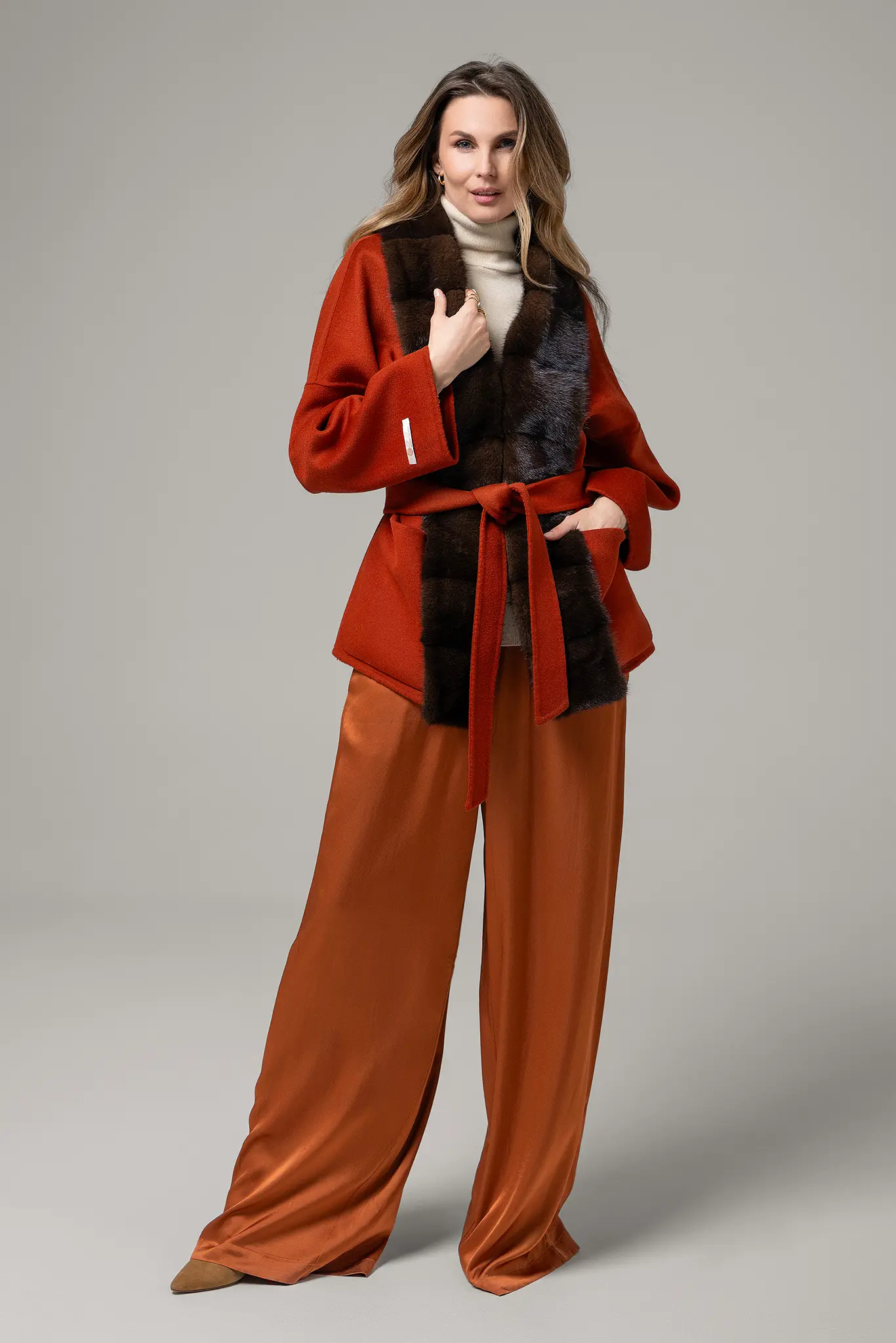 Palton cu blană naturală pentru femei — Artizana Fashion, foto 2