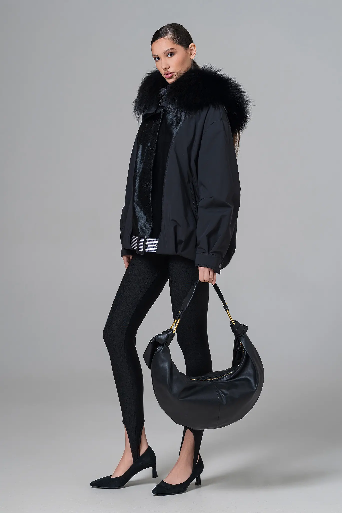 Geacă cu blană naturală pentru femei — Artizana Fashion, foto 1