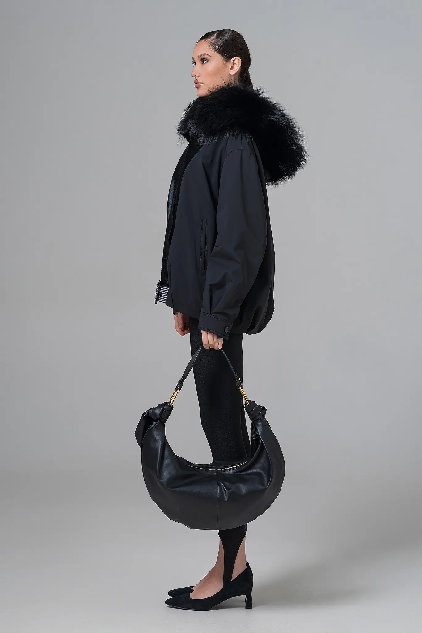 Geacă cu blană naturală pentru femei — Artizana Fashion, foto 2