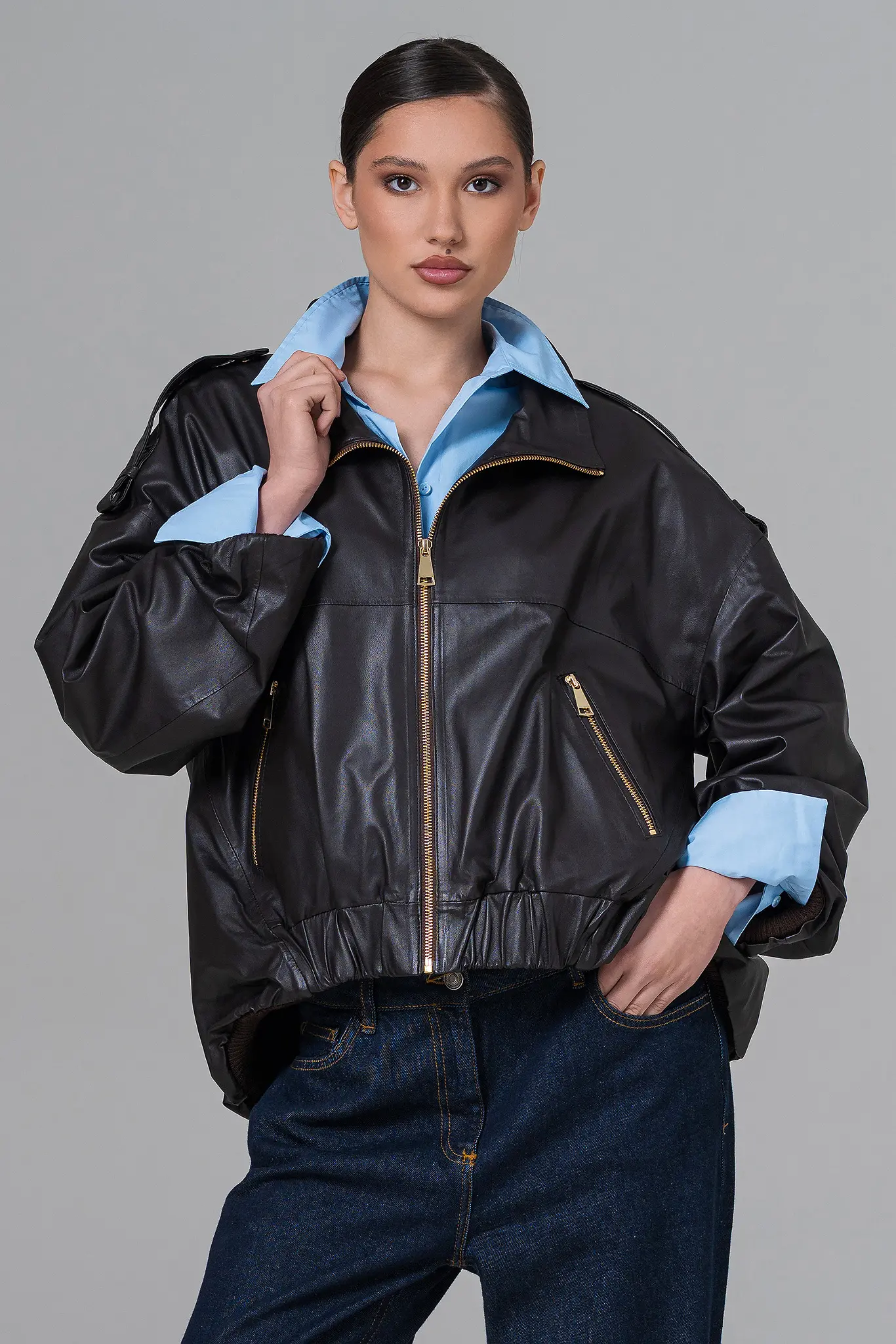 Women's leather jacket