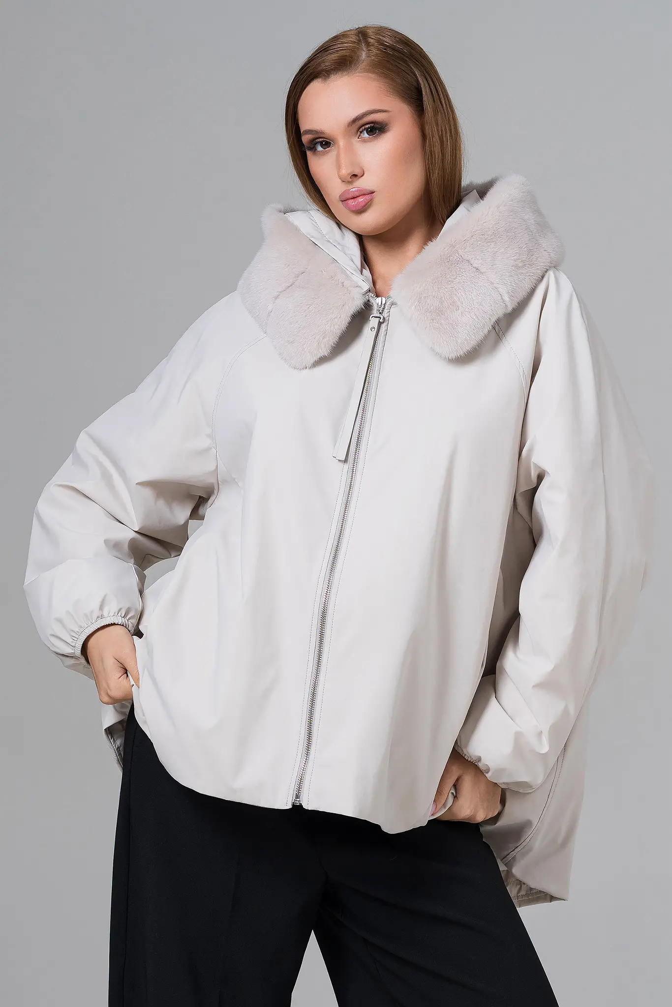 Geacă cu blană naturală pentru femei — Artizana Fashion, foto 2