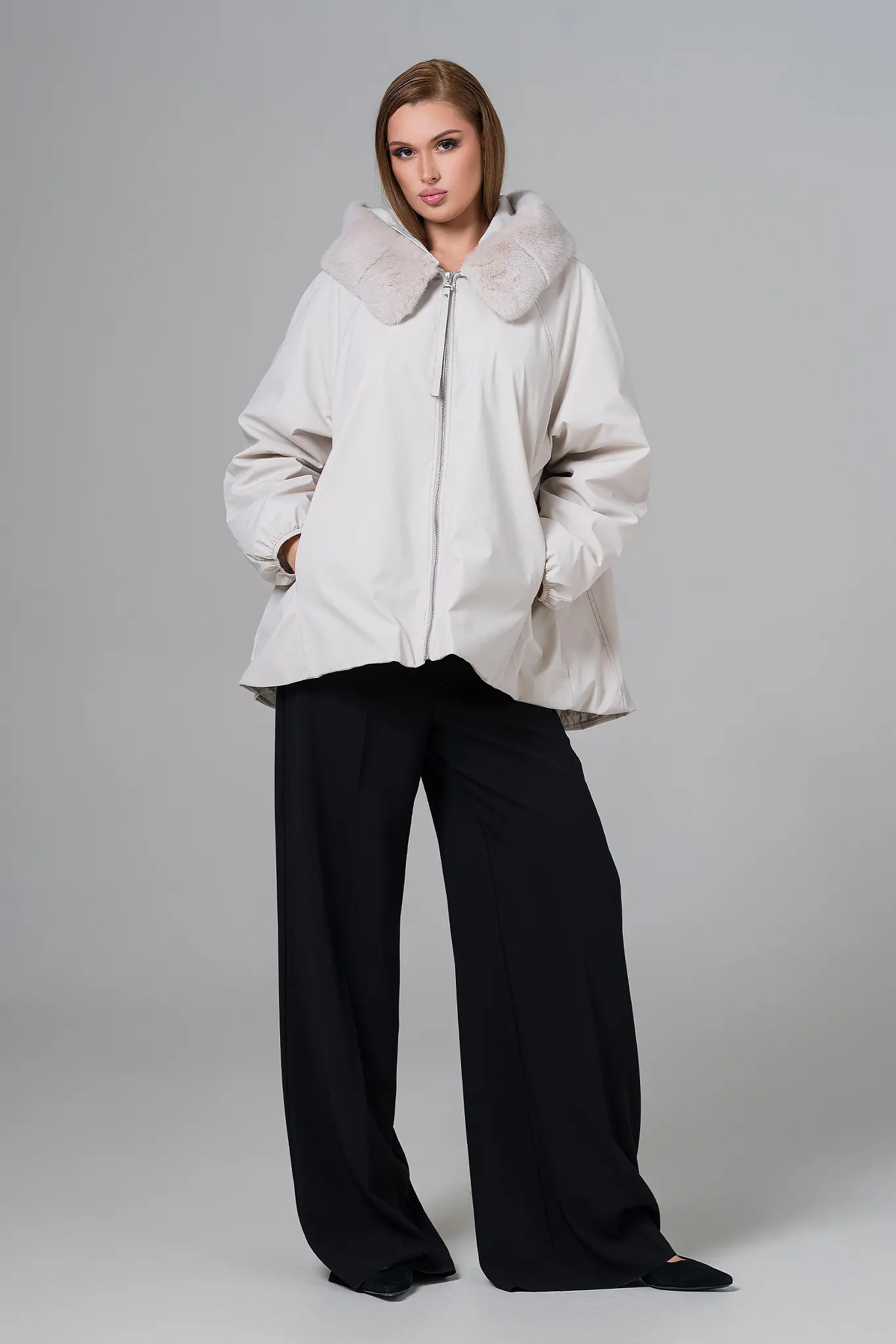 Geacă cu blană naturală pentru femei — Artizana Fashion, foto 3