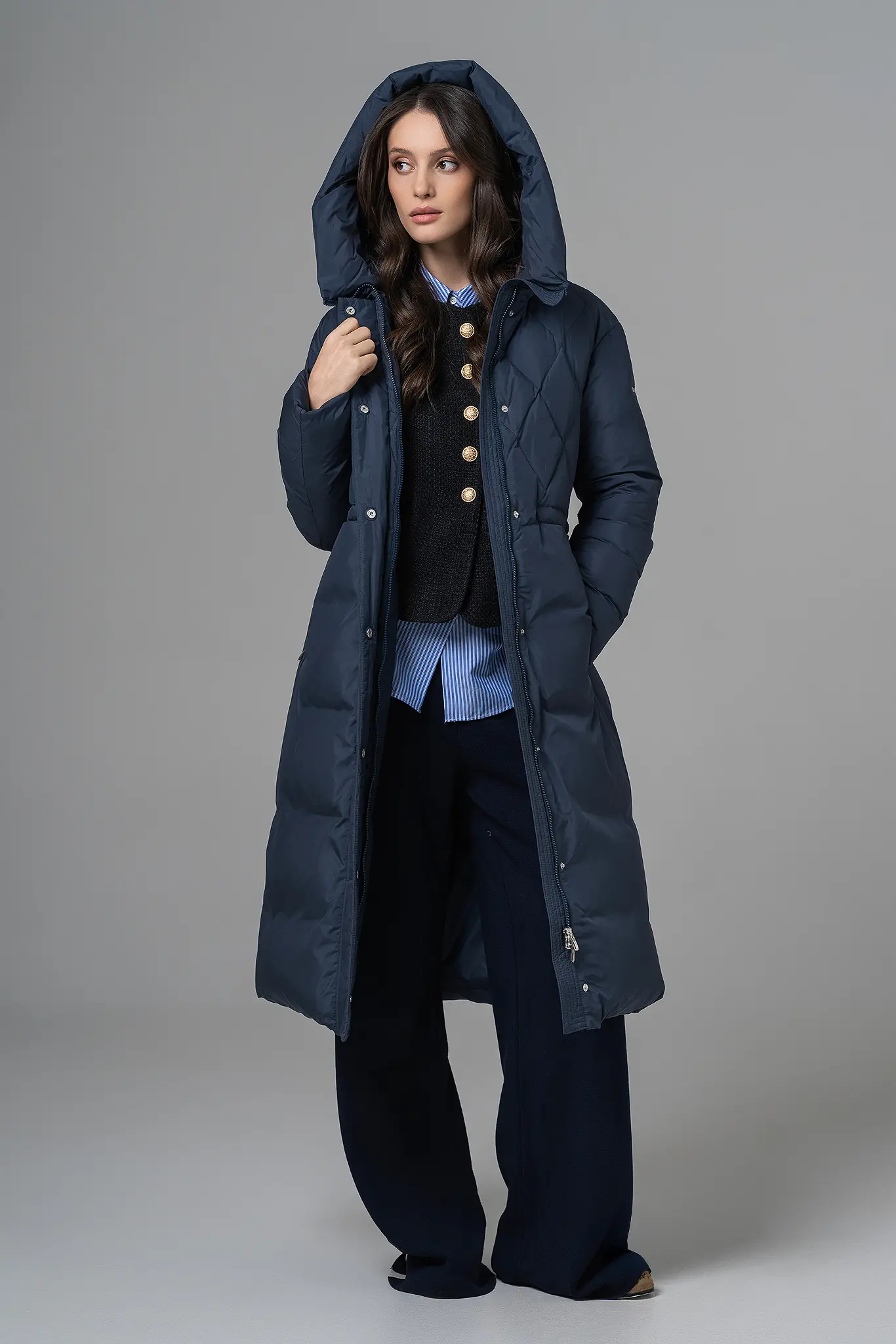 Women's down trench coat - Artizana Fashion, foto 2