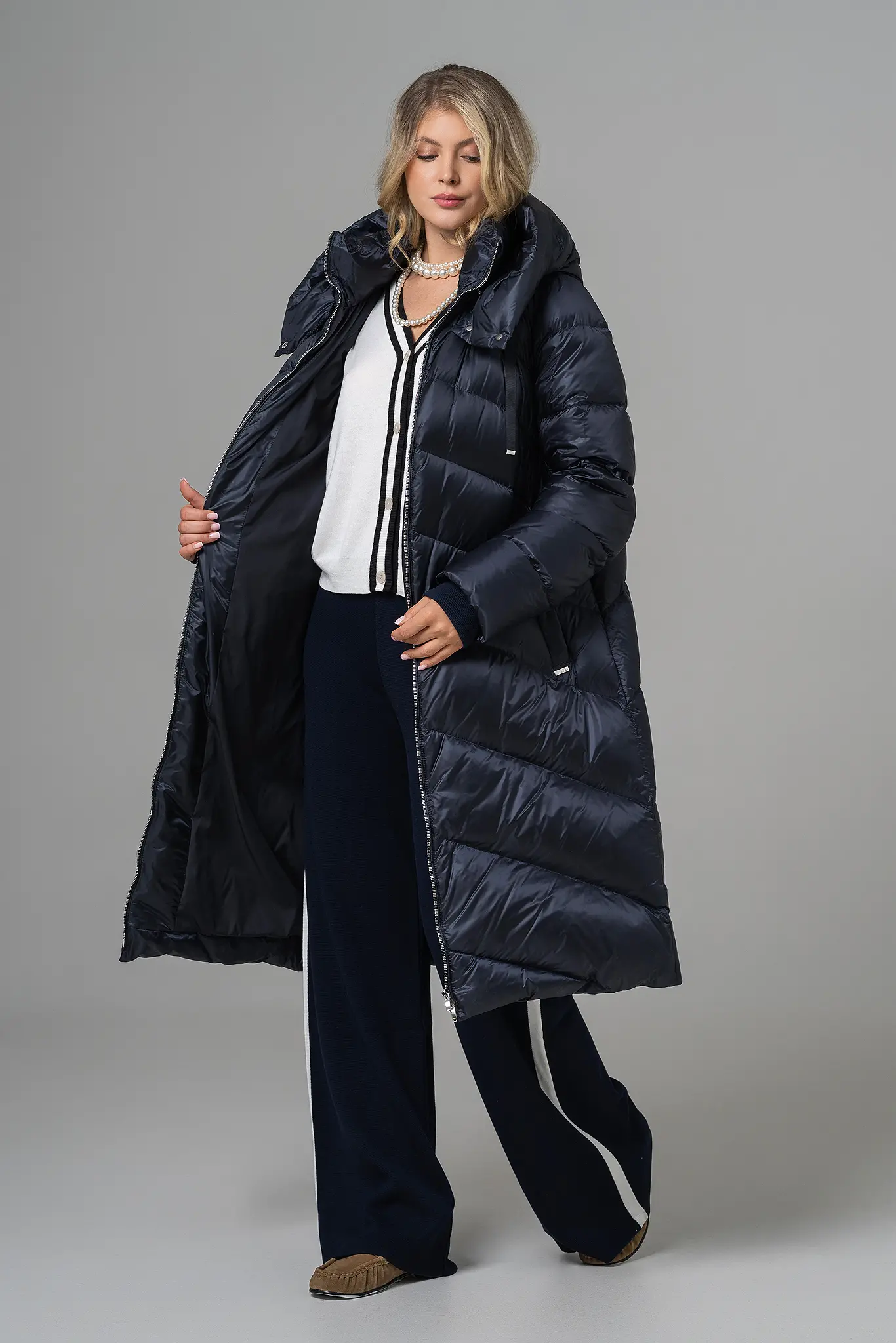 Women's long down jacket - Artizana Fashion, foto 4