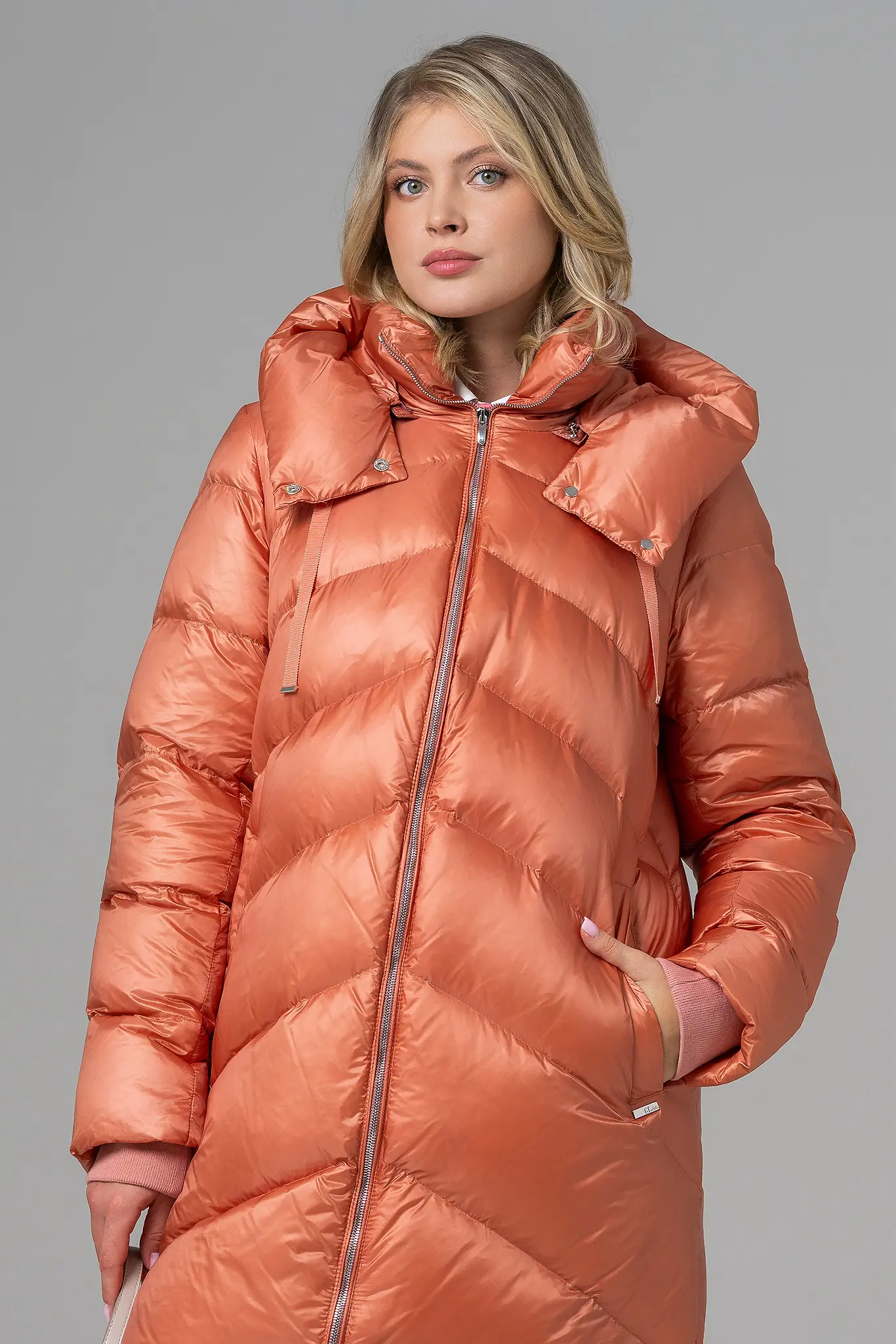 Geacă lungă cu puf pentru femei — Artizana Fashion, foto 2