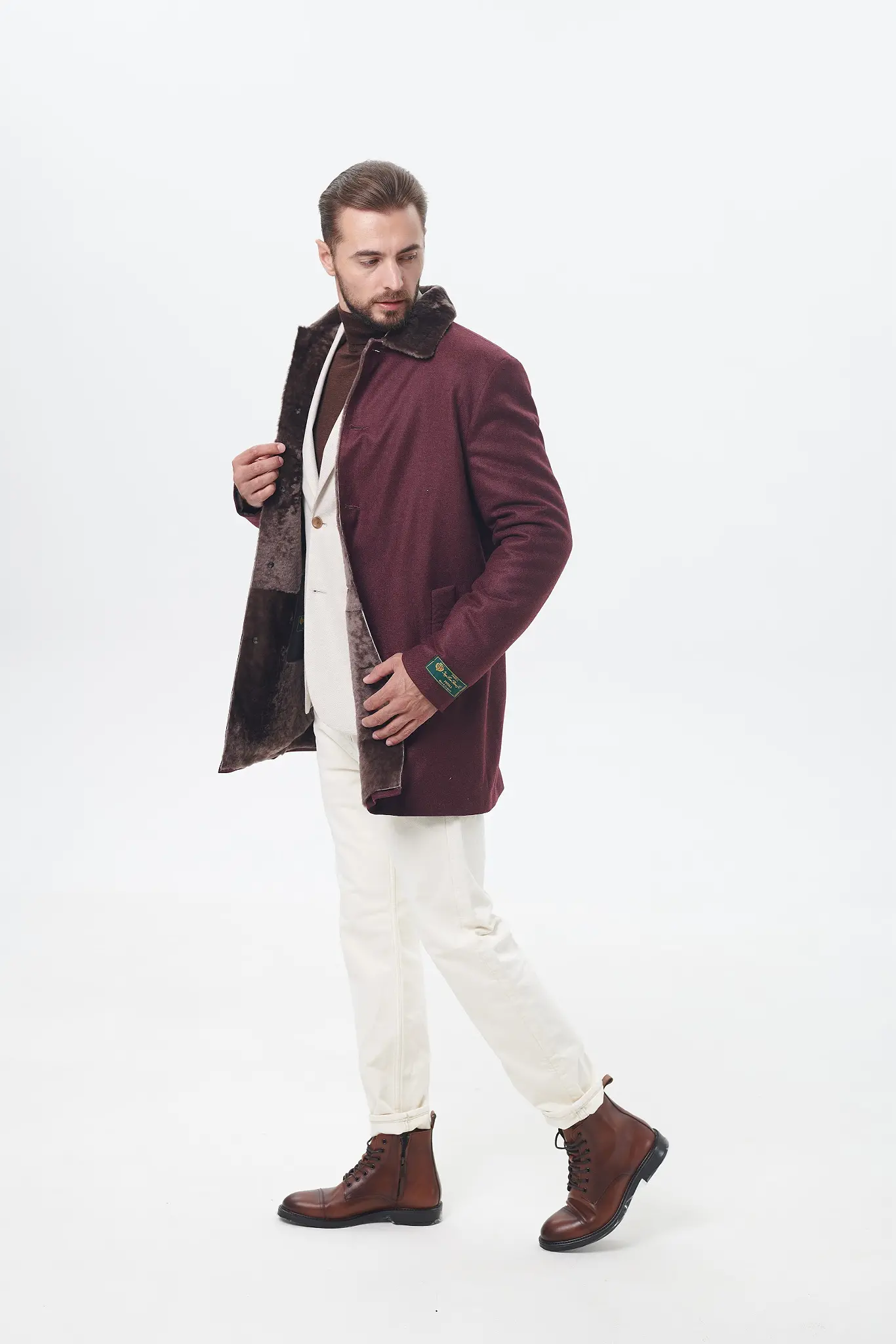 Geacă cu blană naturală pentru bărbați — Artizana Fashion, foto 2