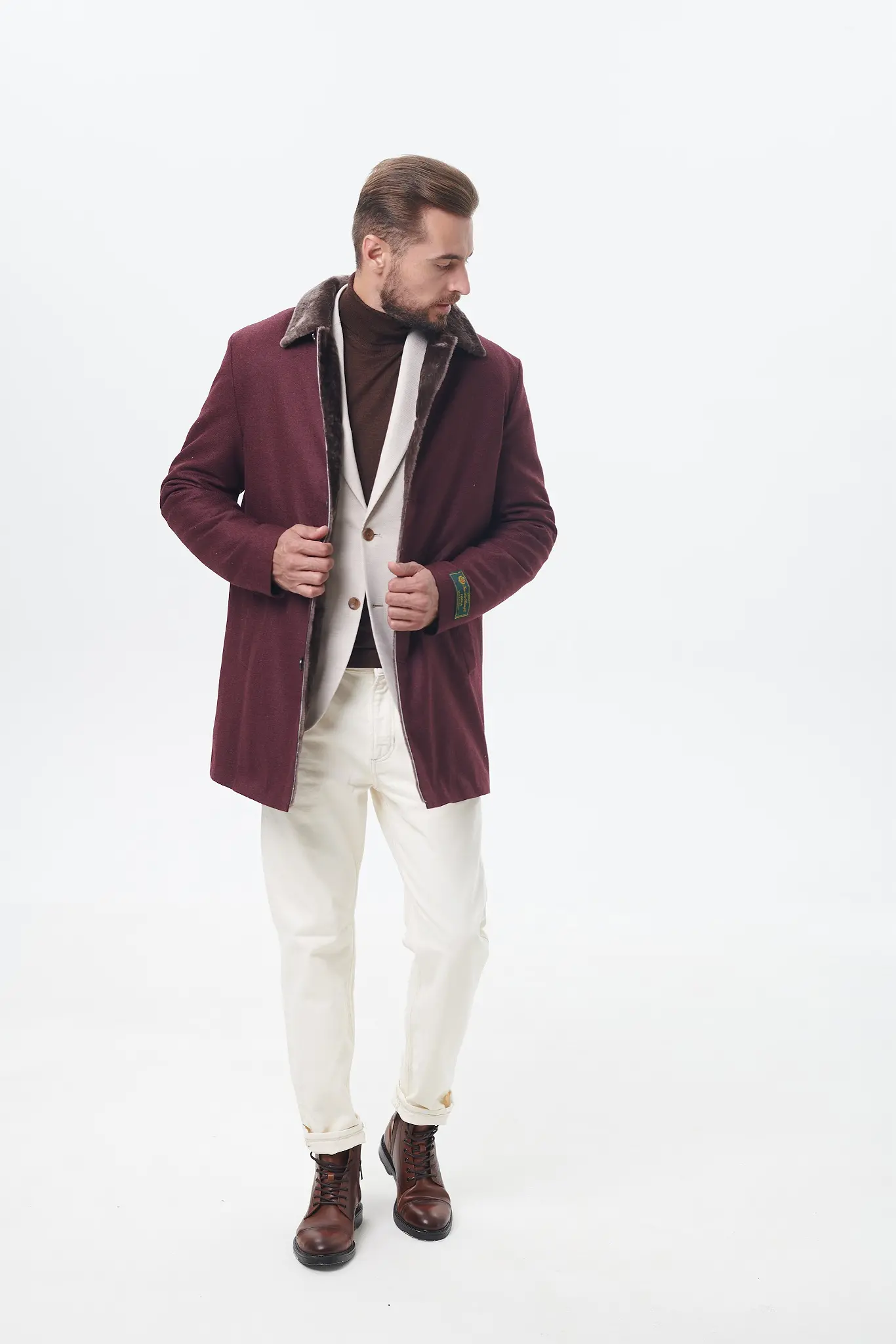 Geacă cu blană naturală pentru bărbați — Artizana Fashion, foto 3