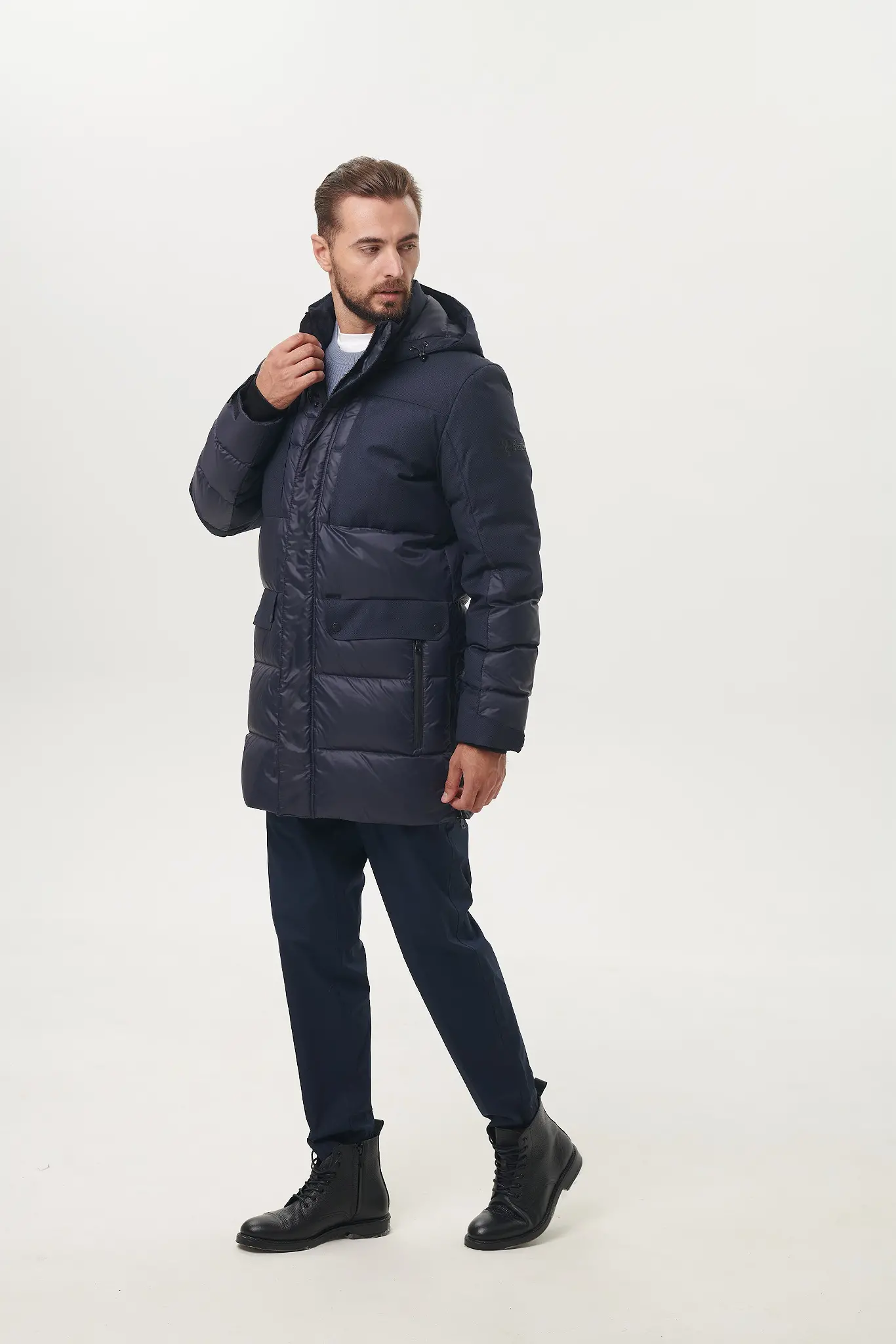 Geacă lungă cu puf pentru bărbați — Artizana Fashion, foto 1