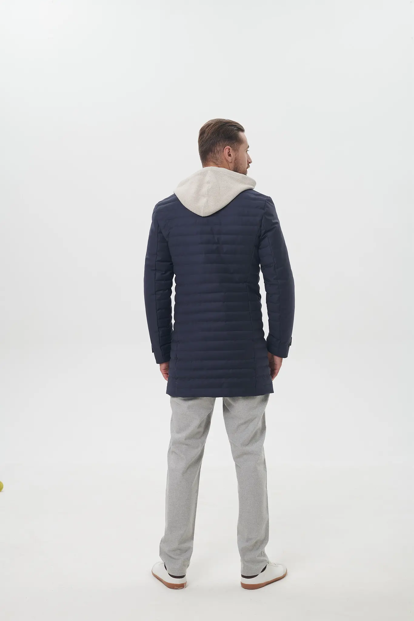 Geacă lungă cu puf pentru bărbați — Artizana Fashion, foto 4