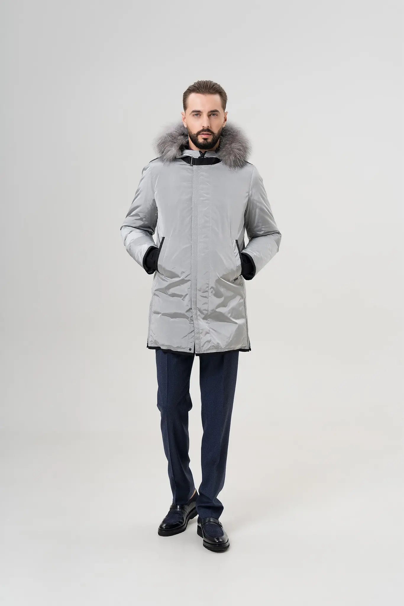 Men's long down jacket - Artizana Fashion, foto 2