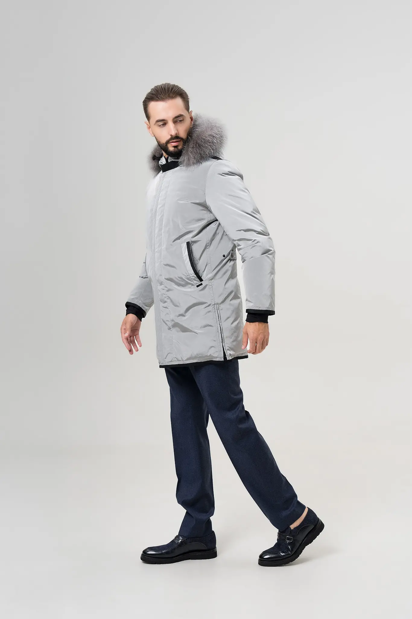Men's long down jacket - Artizana Fashion, foto 3