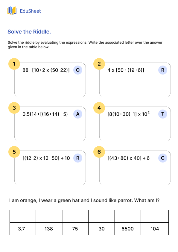 Solve the Riddle Part 4 Worksheets Free Download at Orchids International Solve the Riddle Part 4 Worksheets Free Download at Orchids International