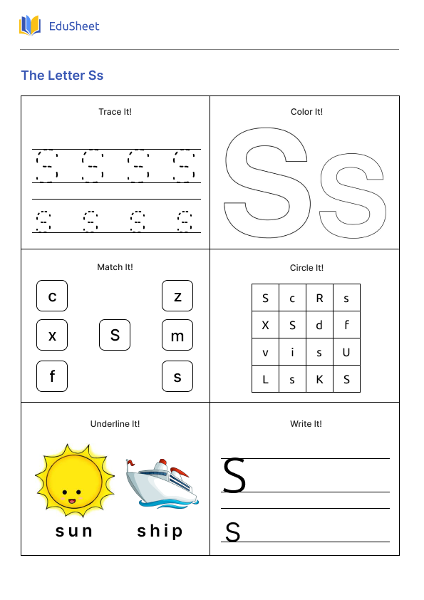 The Letter Ss Worksheets | Free Download at Orchids International
