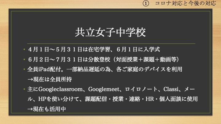 共立女子中学校「【説明会書き起こし】2020/8/22(土) 首都圏主要女子中学校合同説明会」25