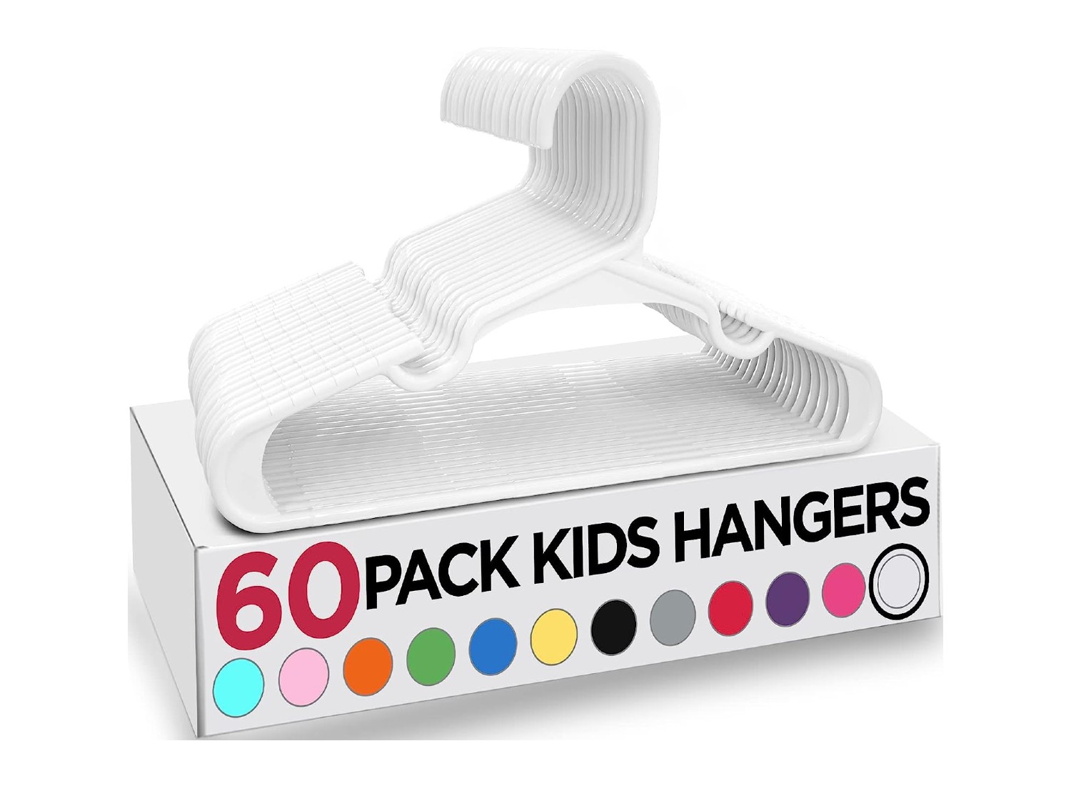 Utopia Home Clothes Hangers 50 Pack - Plastic Hangers Space Saving -  Durable Coat Hanger with Shoulder Grooves (White)