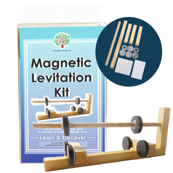 

Discover how a magnetic force can make an object suspend through this simple activity where it uses the concept of magnetic repulsion to levitate the rod. 
Materials provided are magnets, wooden blocks, strips of double-sided tape, foams, compass and instruction manual.
This experiment enhances the understanding and application of properties of magnetism. 
Suitable for 9 years and up

Play N Learn is the leading Educational Products Store in Singapore. 

