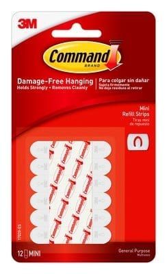 3M Command Mini Refill Strips 24-Strips Per Pack 8887862003736 - Eezee