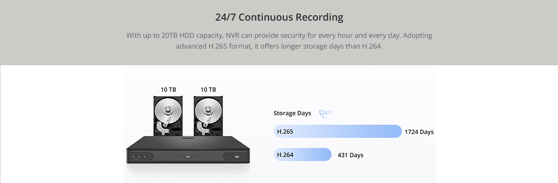 When configuring the NVR, you can also set it to record only when motion is detected