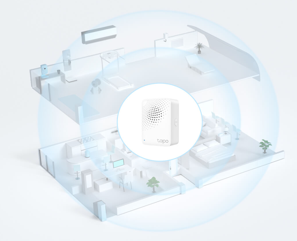 Reliable Long-Range Connections
The Tapo Hub transmits signals on a less-crowded, lower frequency broadband, allowing it to reliably reach devices in every corner of your house without interference. [2]
