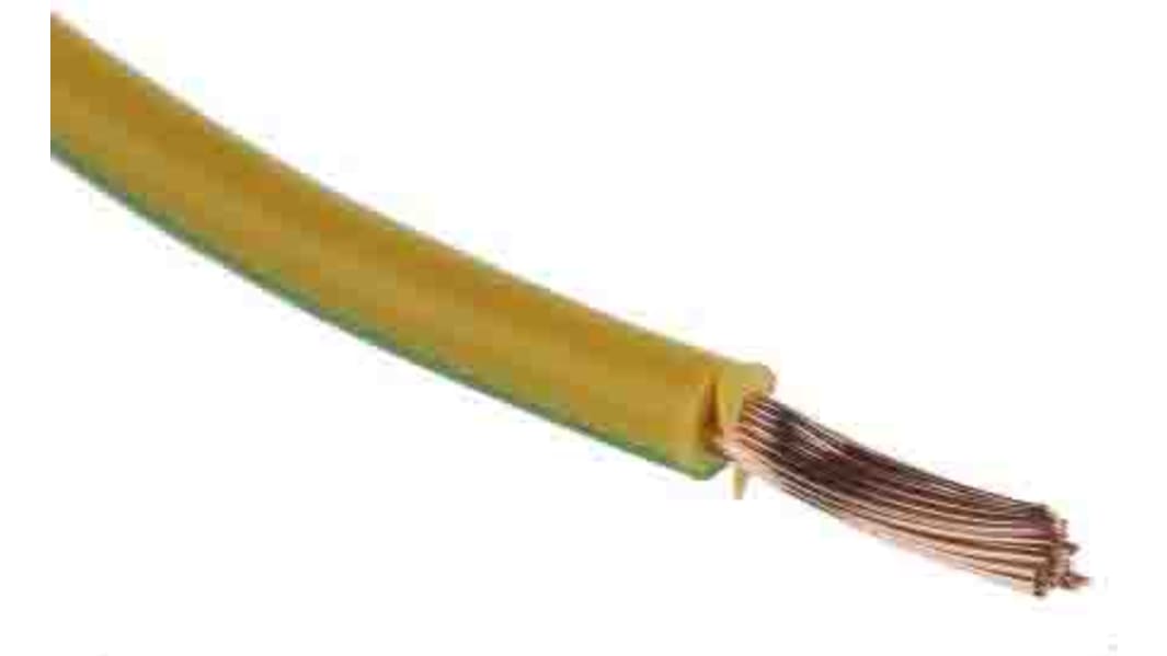 Rs Pro 2252157 Green/Yellow 2.5 Mm² Hook up Wire, 14 Awg, 50/0.25 Mm, 305m  (1 Reel of 305 Metres) - Eezee