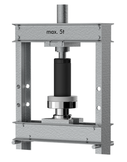 The tool can be used on presses up to a max. press-in force of 5 tons