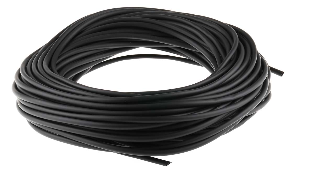 RS PRO Expandable Braided PET Black Cable Sleeve, 3mm Diameter, 30m Length