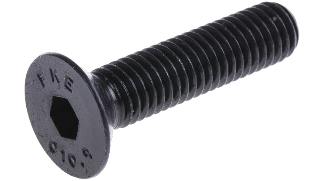 RS PRO Plain Stainless Steel Hex Socket Cap Screw, DIN 912, M8 x 12mm