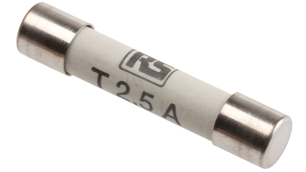 Rs Pro 7211591 2.5A T Ceramic Cartridge Fuse, 6.3 X 32mm - Eezee