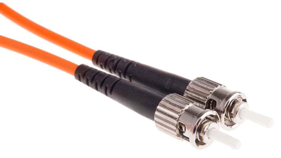 Rs Pro 5357351 St to St Simplex Multi Mode OM1 Fibre Optic Cable, 62.5/125  Micrometers, Orange, 5m - Eezee