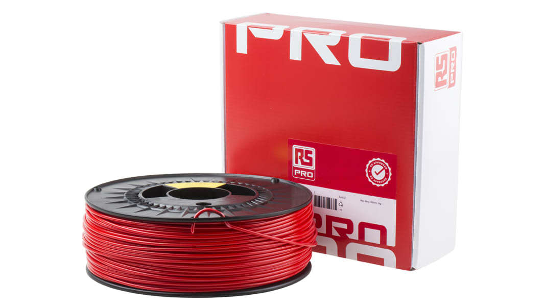 RS PRO 1.75mm Black PLA 3D Printer Filament, 300g