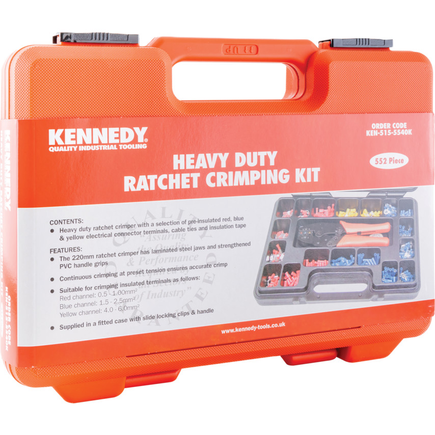 工具 Kennedy KEN5155540K Heavy Duty Ratchet Crimping Toolkit 552-Pce